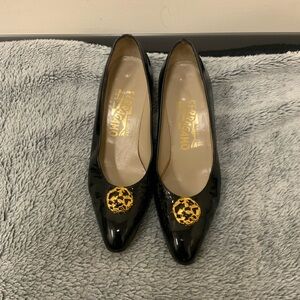 Salvatore Ferragamo Black Heels with Elegant Design